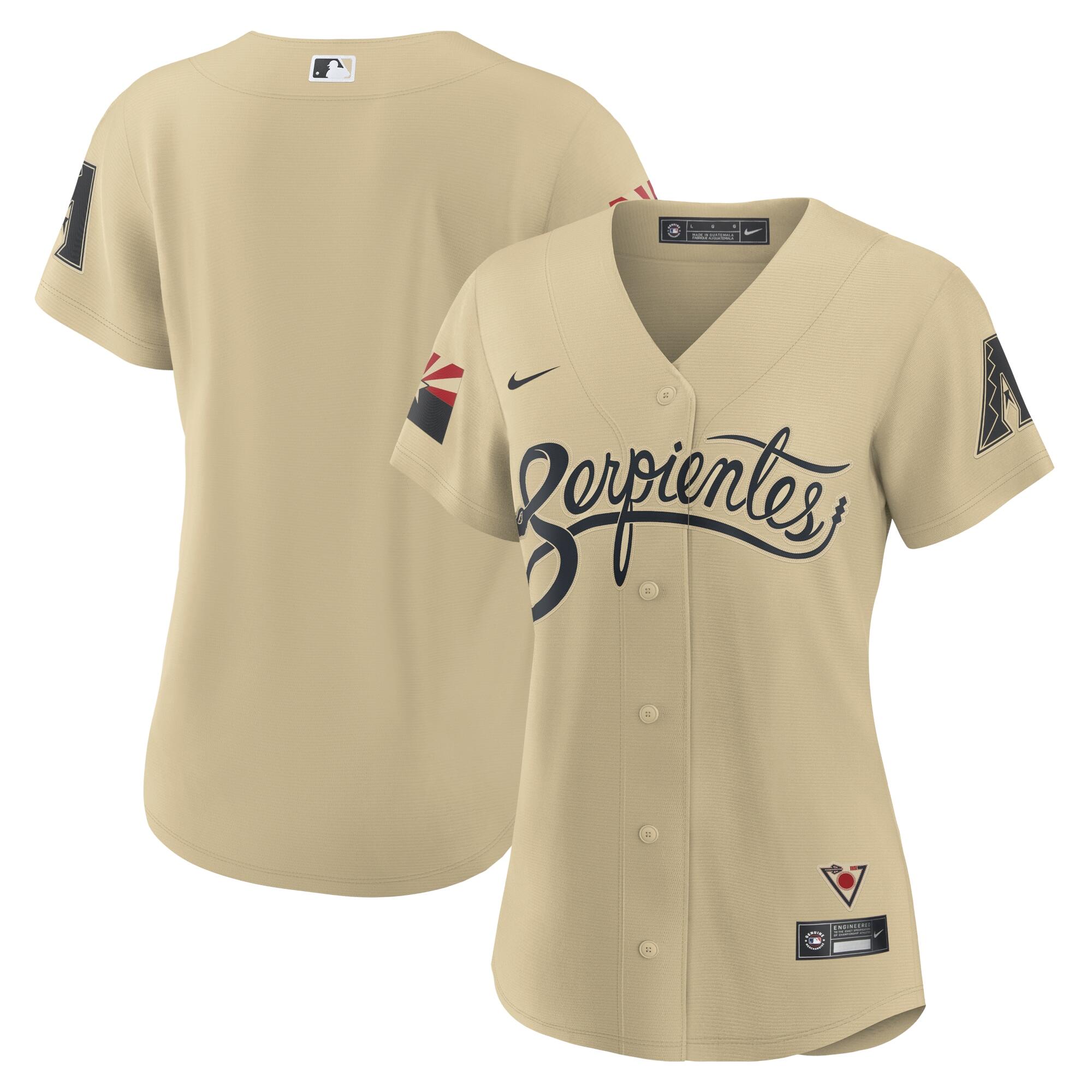 Women's Arizona Diamondbacks Blank 2021 Gold City Connect Stitched Baseball Jersey(Run Small)